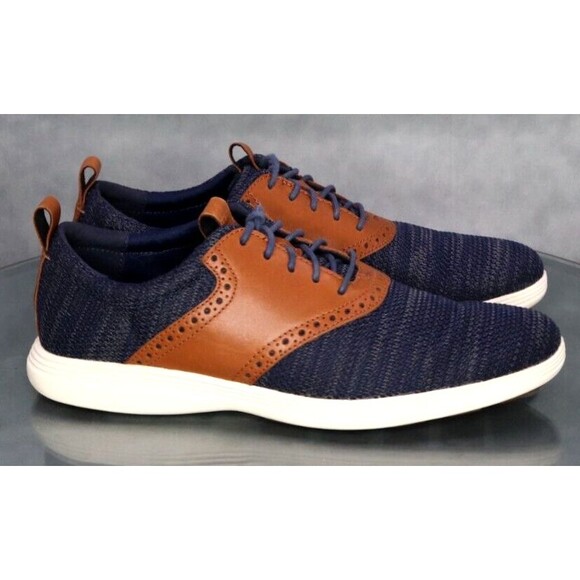 Cole Haan Grand Tour Men\'s Knit Oxfords Casual Shoes Size 8 Blue Tan main image 8
